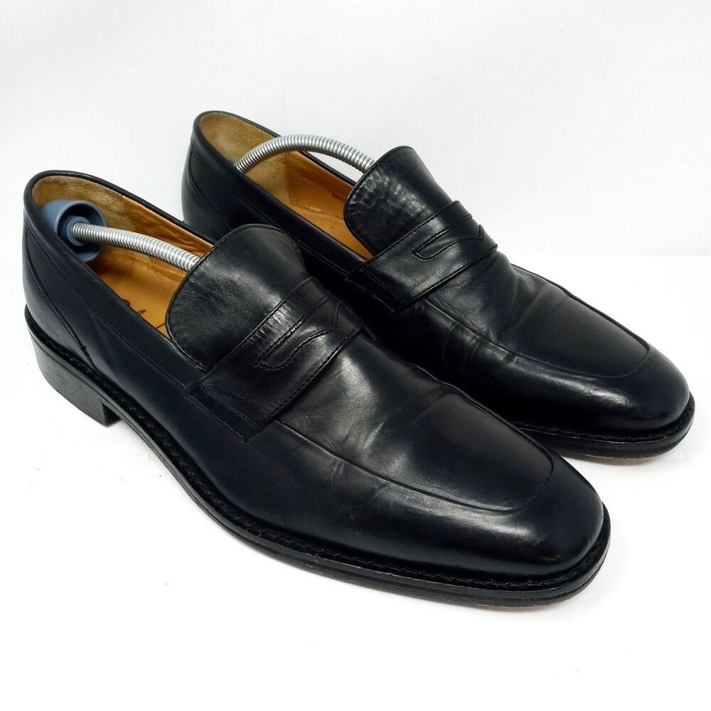 Cole Haan Martino II Penny Loafers Size 10 Black Leather Slip-on Dress Shoes - Picture 2 of 9